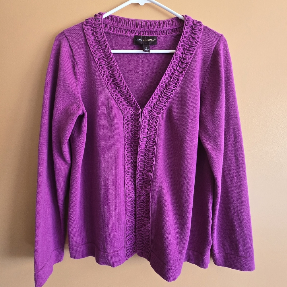 Dana Buchman Embroidered Cardigan PTP=19"